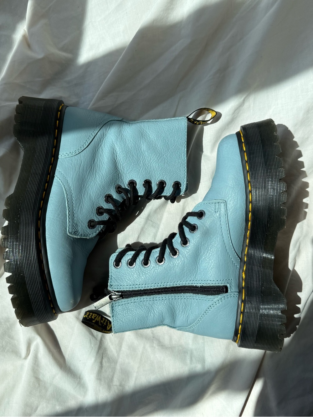 Dr. Martens Platform Jadon Baby Blue Boots Size US 7 - Picture 5 of 7